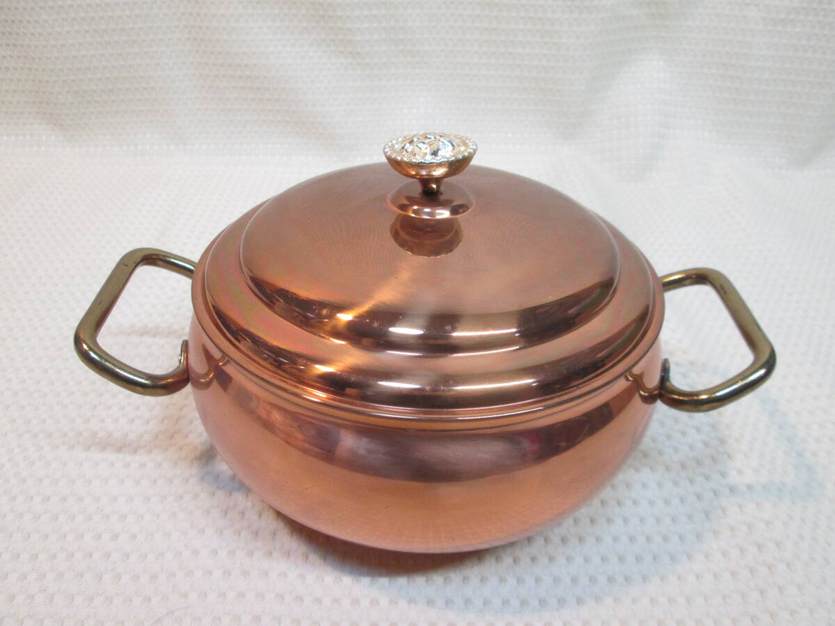 ○ 銅鍋 17cm 未使用品 高さ14cm COOPER 純5000 ○(両手鍋 ○ 銅鍋 17cm 未使用品 高さ14cm COOPER 純5000 ○(両手鍋