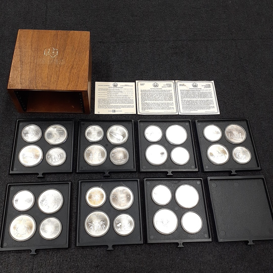 保管品 モントリオールオリンピック 記念銀貨 28枚セット 5ドル 保管品 モントリオールオリンピック 記念銀貨 28枚セット 5ドル