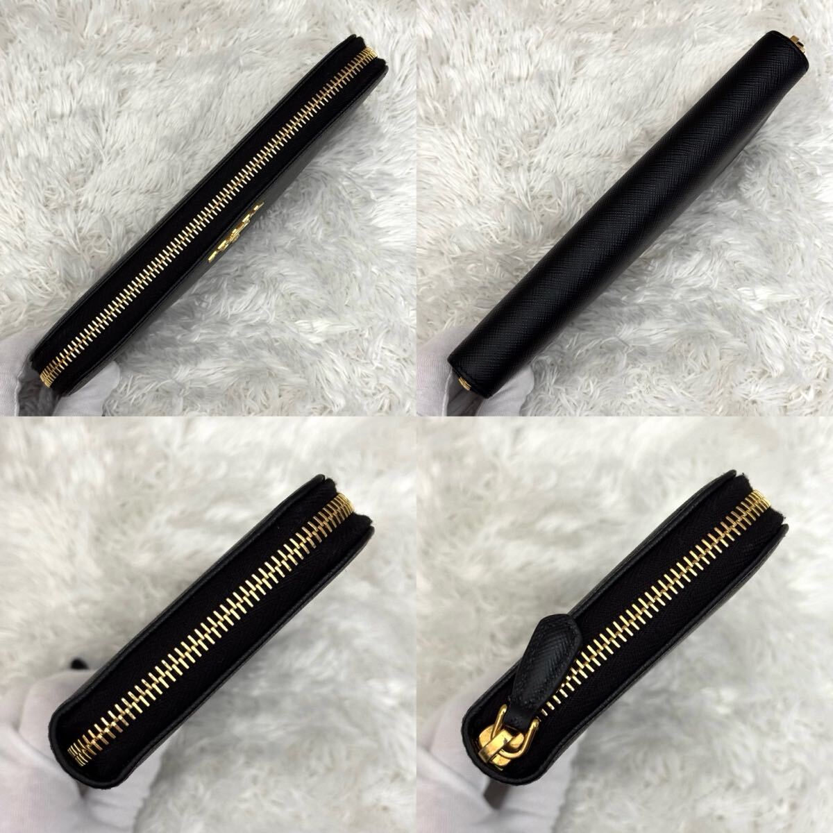 未使用級 RFID内蔵 PRADA プラダ サフィアーノ 財布 ラウンド 未使用級 RFID内蔵 PRADA プラダ サフィアーノ 財布 ラウンド