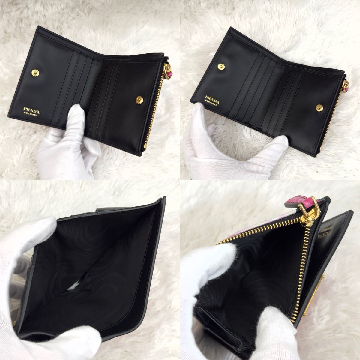 未使用級 RFID内蔵 PRADA プラダ サフィアーノレザー 財布 未使用級 RFID内蔵 PRADA プラダ サフィアーノレザー 財布