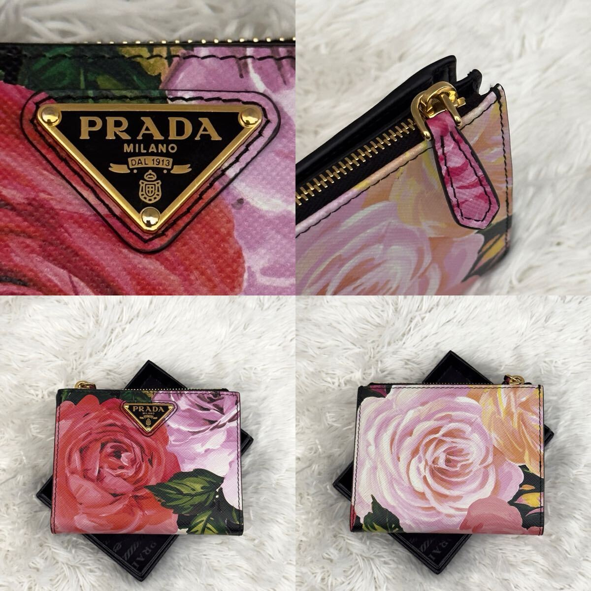 未使用級 RFID内蔵 PRADA プラダ サフィアーノレザー 財布 未使用級 RFID内蔵 PRADA プラダ サフィアーノレザー 財布