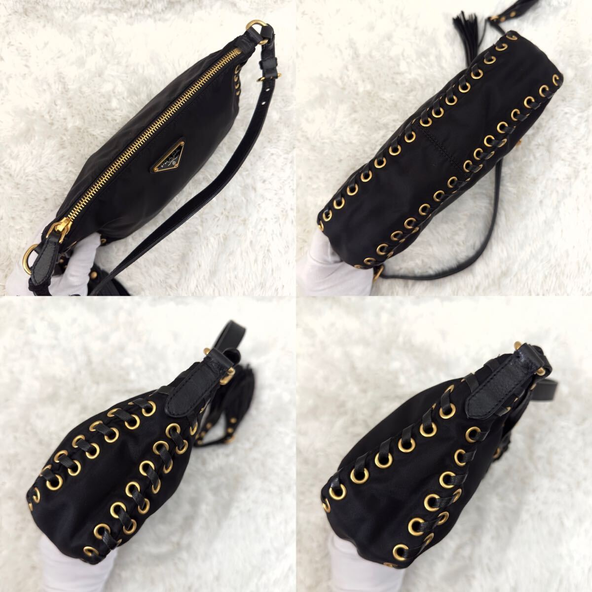 未使用級 PRADA プラダ ナイロン ワンショルダー 三角ロゴ 未使用級 PRADA プラダ ナイロン ワンショルダー 三角ロゴ