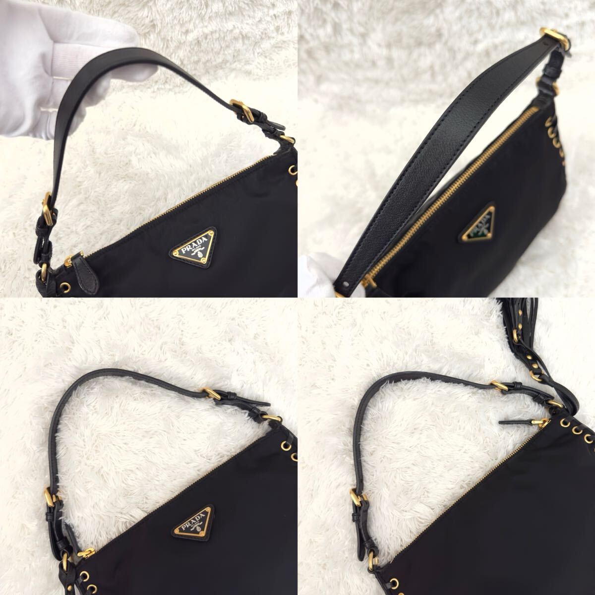 未使用級 PRADA プラダ ナイロン ワンショルダー 三角ロゴ 未使用級 PRADA プラダ ナイロン ワンショルダー 三角ロゴ