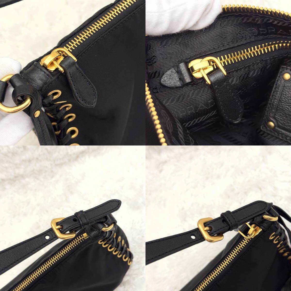未使用級 PRADA プラダ ナイロン ワンショルダー 三角ロゴ 未使用級 PRADA プラダ ナイロン ワンショルダー 三角ロゴ