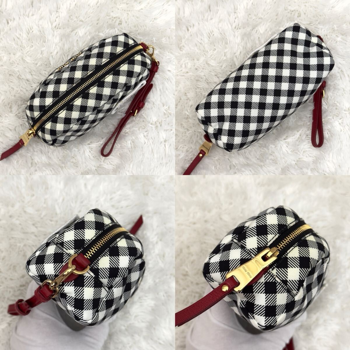 極美品 MIUMIU ミュウミュウ ポーチ クラッチバッグ ゴールド 極美品 MIUMIU ミュウミュウ ポーチ クラッチバッグ ゴールド
