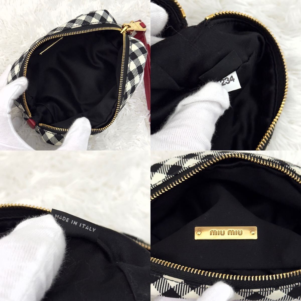 極美品 MIUMIU ミュウミュウ ポーチ クラッチバッグ ゴールド 極美品 MIUMIU ミュウミュウ ポーチ クラッチバッグ ゴールド