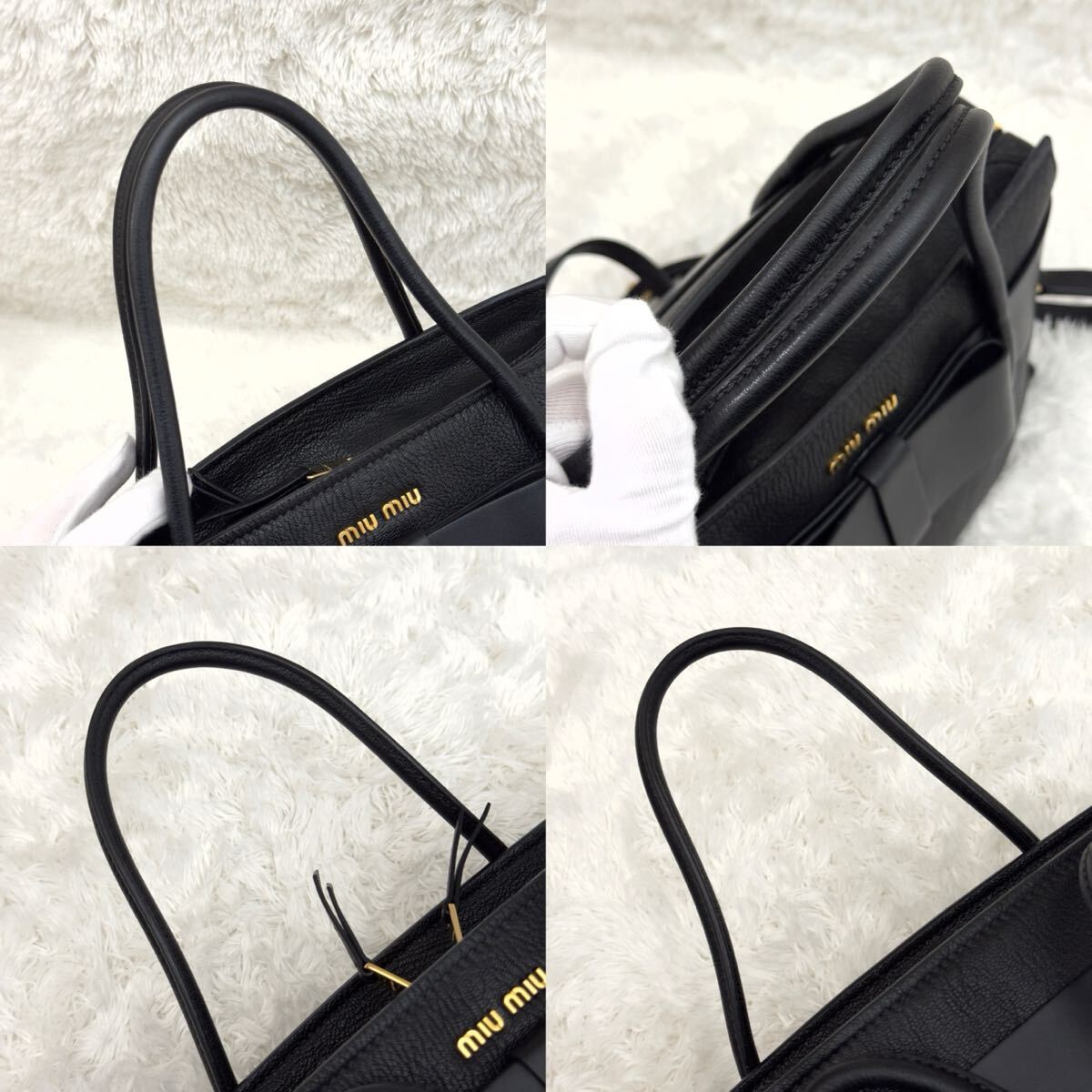 美品 MIUMIU ミュウミュウ マドラス レザー バッグ 2way 美品 MIUMIU ミュウミュウ マドラス レザー バッグ 2way