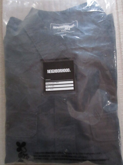 送料無料 人気コラボ即完売 BLACK XL NEIGHBORHOOD X WIND AND SEA . CAMOUFLAGE OFFICER SHIRT LS 正規(guī)品 日本制 新品未使用 タグ 付屬袋