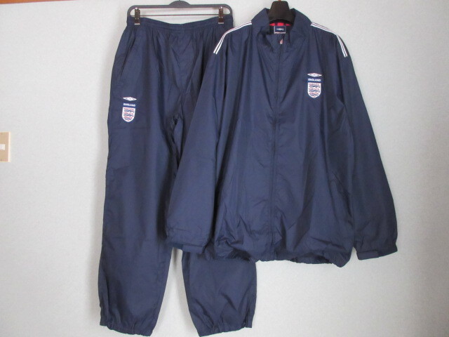 送料無料 umbro ENGLAND代表 ナイロン セットアップ 上下 ドロー