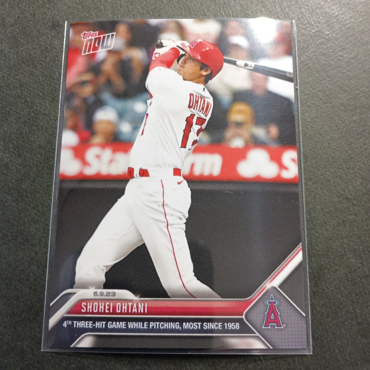 大谷翔平 2023 Topps Now 1958年以来二刀流での4度目の3安打を 大谷翔平 2023 Topps Now 1958年以来二刀流での4度目の3安打を