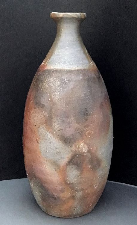 爺】☆ 藤原 建 ☆ 備前一輪花入 /共箱 ☆ 県重文作家 ☆ 師 爺】☆ 藤原 建 ☆ 備前一輪花入 /共箱 ☆ 県重文作家 ☆ 師