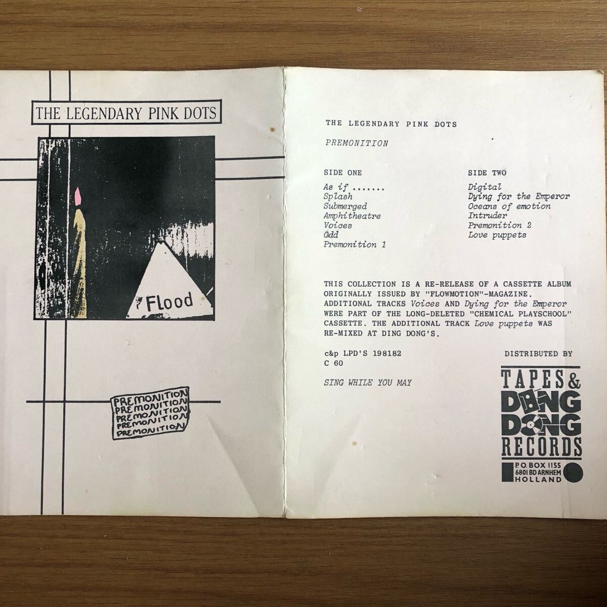  кассетная лента THE LEGENDARY PINK DOTS / PREMONITION Голландия версия Edward rental peru