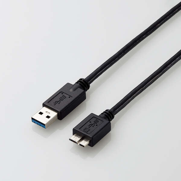 USB3.0ケーブル [A-microB] 1.5m USB認(rèn)証取得 UL規(guī)格対応 最大5Gbpsの転送速度を?qū)g現(xiàn) 3重シールドケーブルを採用: USB3-AMB15BK/ID