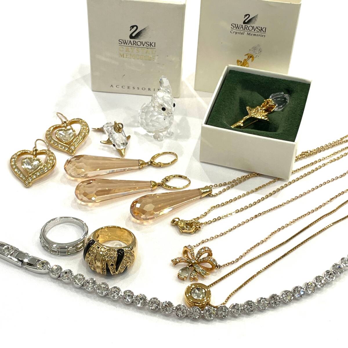 【2025年】エレガントファッションを上品に着 1円~☆【11点】Swarovski まとめ アクセサリー スワロフスキー ネックレス、ペンダント、チョーカー
