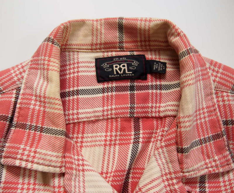 ○RRL ダブルアールエル チェック柄 オープンカラー 長袖シャツ ○RRL ダブルアールエル チェック柄 オープンカラー 長袖シャツ