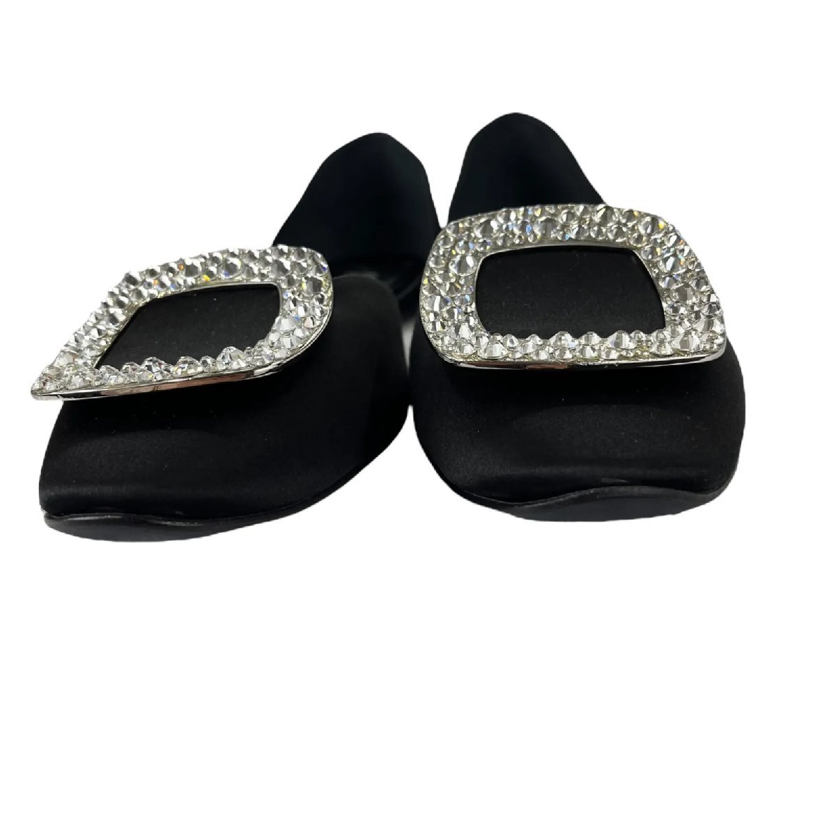 美品 ロジェヴィヴィエ Roger Vivier サテン バックル フラット 美品 ロジェヴィヴィエ Roger Vivier サテン バックル フラット