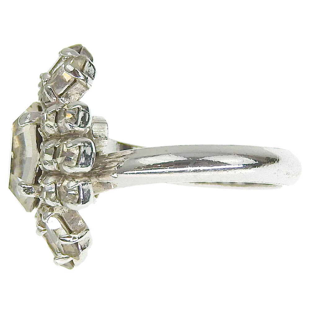 超美品 クリスチャンディオール Christian Dior 80年代ヴィンテージ ジルコニア クリア リング 11號(hào)