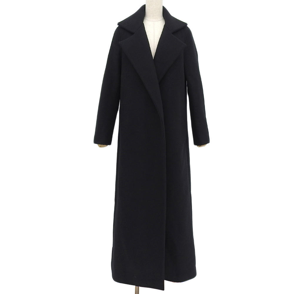 超美品 エトロ ETRO 現(xiàn)行タグ ウール100% ショールカラー 超ロング チェスター ガウンコート 40 レディース