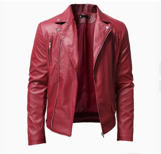 レザージャケット メンズ ライダースジャケット 革ジャン 皮ジャンバイクジャケット ジャケット オシャレ春秋冬 S~5XL 青