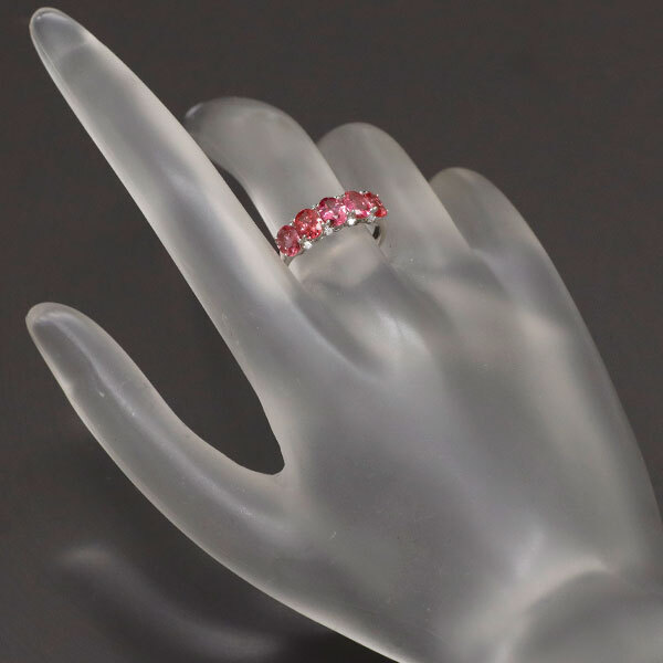 GSTV Pt950 ピンクスピネル ダイヤモンド リング 1.50ct D0.04ct GSTV Pt950 ピンクスピネル ダイヤモンド リング 1.50ct D0.04ct