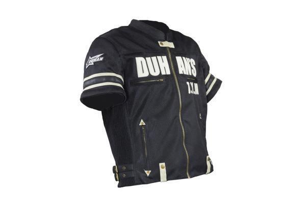 DUHAN ライディングジャケット メッシュ プロテクター付 春夏 袖脫著 ブラック XL バイクパーツセンター