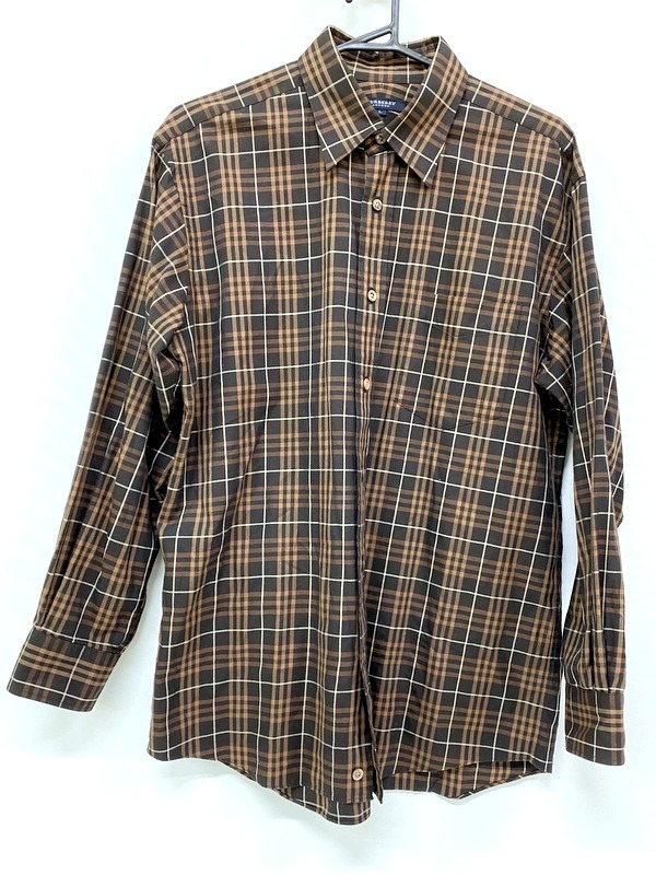 BURBERRY LONDON 長袖シャツ ノバチェック ブラウン メンズ L BURBERRY LONDON 長袖シャツ ノバチェック ブラウン メンズ L