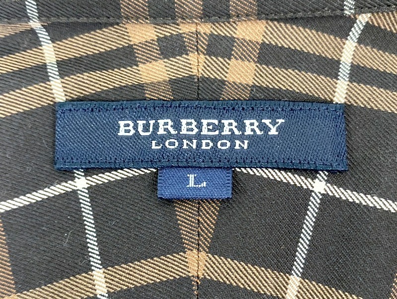 BURBERRY LONDON 長袖シャツ ノバチェック ブラウン メンズ L BURBERRY LONDON 長袖シャツ ノバチェック ブラウン メンズ L
