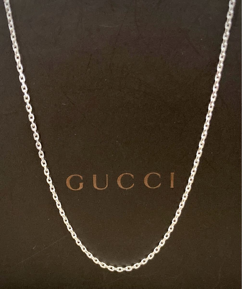正規品 GUCCI/グッチ 細シンプル チェーンネックレス シルバー 正規品 GUCCI/グッチ 細シンプル チェーンネックレス シルバー