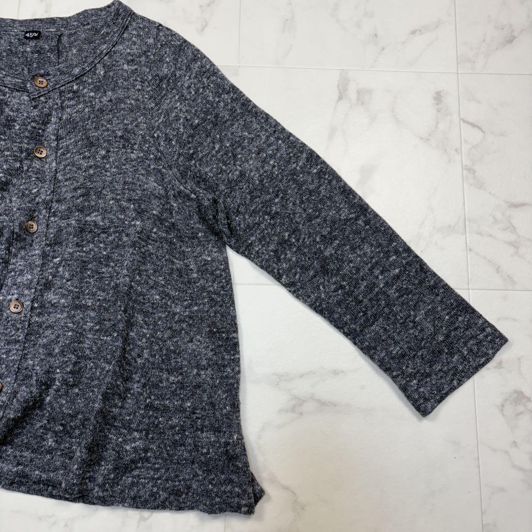 45R モンサンミッシェル超ガーゼのカーディガン 2 ロゴ刺繍 近年 45R モンサンミッシェル超ガーゼのカーディガン 2 ロゴ刺繍 近年
