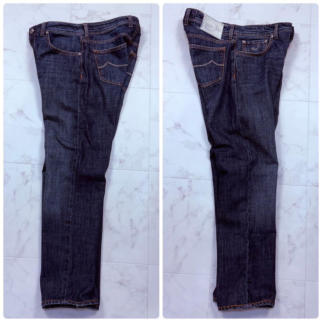 ヤコブコーエン J688 H デニムパンツ ボタンフライ 30 青 ヤコブコーエン J688 H デニムパンツ ボタンフライ 30 青