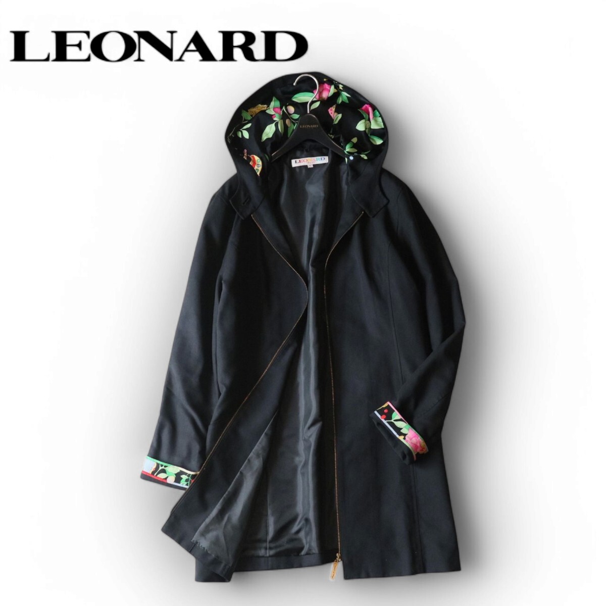 極美品☆レオナール LEONARD ☆春の朝晩の羽織り・薄軽アウター 極美品☆レオナール LEONARD ☆春の朝晩の羽織り・薄軽アウター