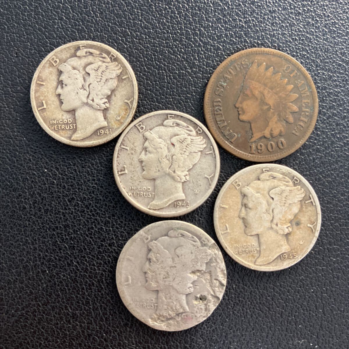 アメリカ マーキュリーダイム 10セント銀貨 インディアンヘッド アメリカ マーキュリーダイム 10セント銀貨 インディアンヘッド