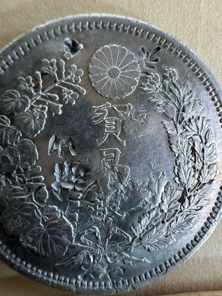 日本近代銭/古金銀 明治9年貿易銀貨 本物保証 荘印多数 希少品 日本近代銭/古金銀 明治9年貿易銀貨 本物保証 荘印多数 希少品