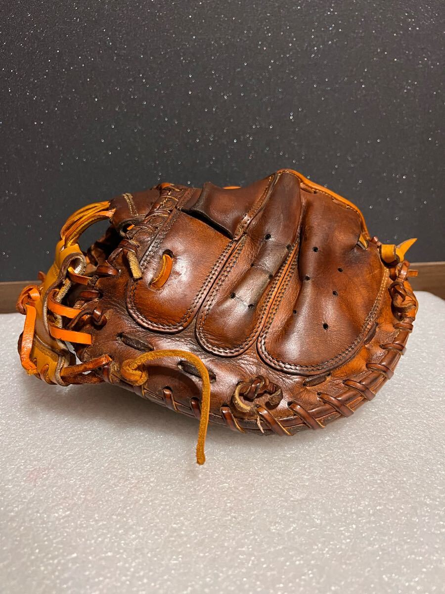  Mizuno Pro бейсбол catcher mito. сферическая поверхность ремонт. новый товар web. износ кожа все шнур замена 