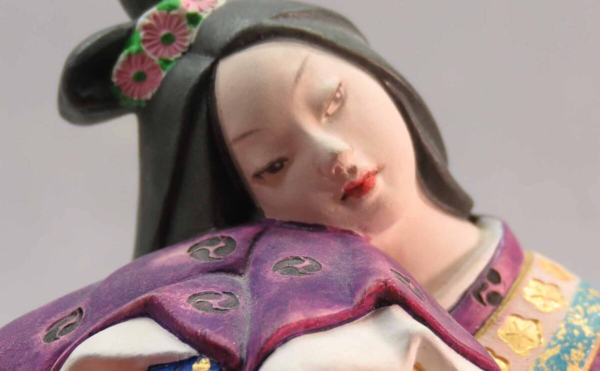 博多人形*福岡県無形文化財認定者*川崎 幸子作*美品 (日本 博多人形*福岡県無形文化財認定者*川崎 幸子作*美品 (日本