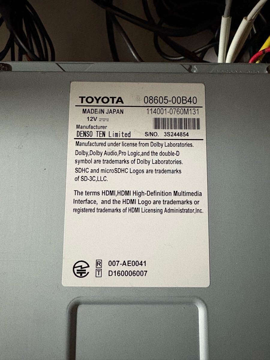 ☆ トヨタ純正 9インチ SDナビ 地デジ NSZT-Y68T 中古品 ☆ トヨタ純正 9インチ SDナビ 地デジ NSZT-Y68T 中古品