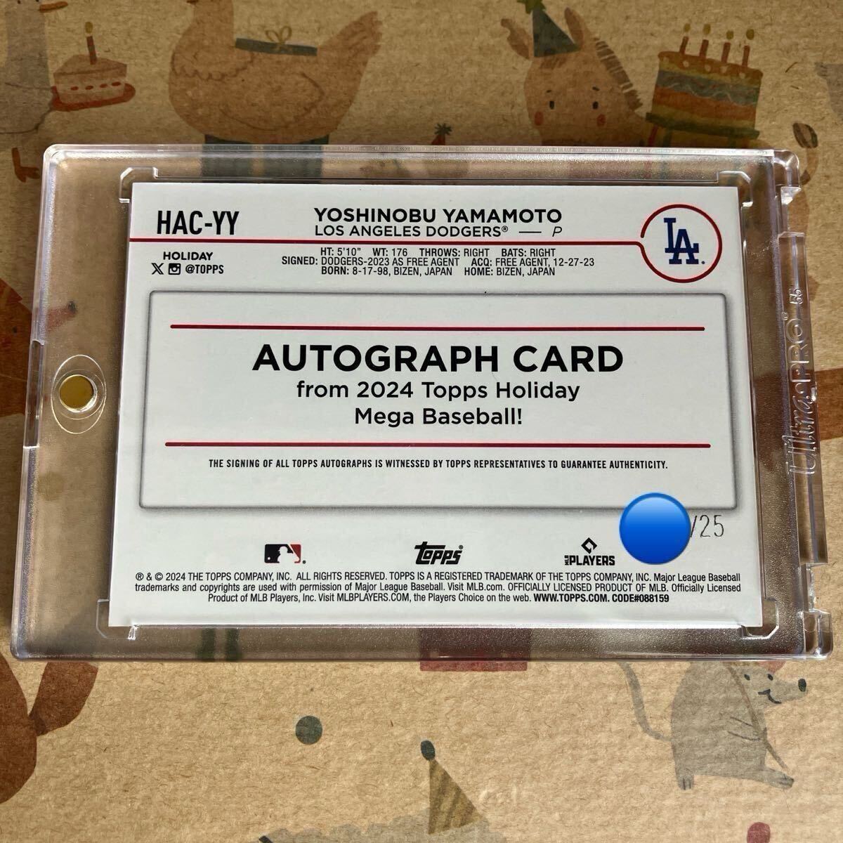 2024 Topps Now Holiday 直筆サイン RC 山本由伸 25枚限定(Topps 2024 Topps Now Holiday 直筆サイン RC 山本由伸 25枚限定(Topps