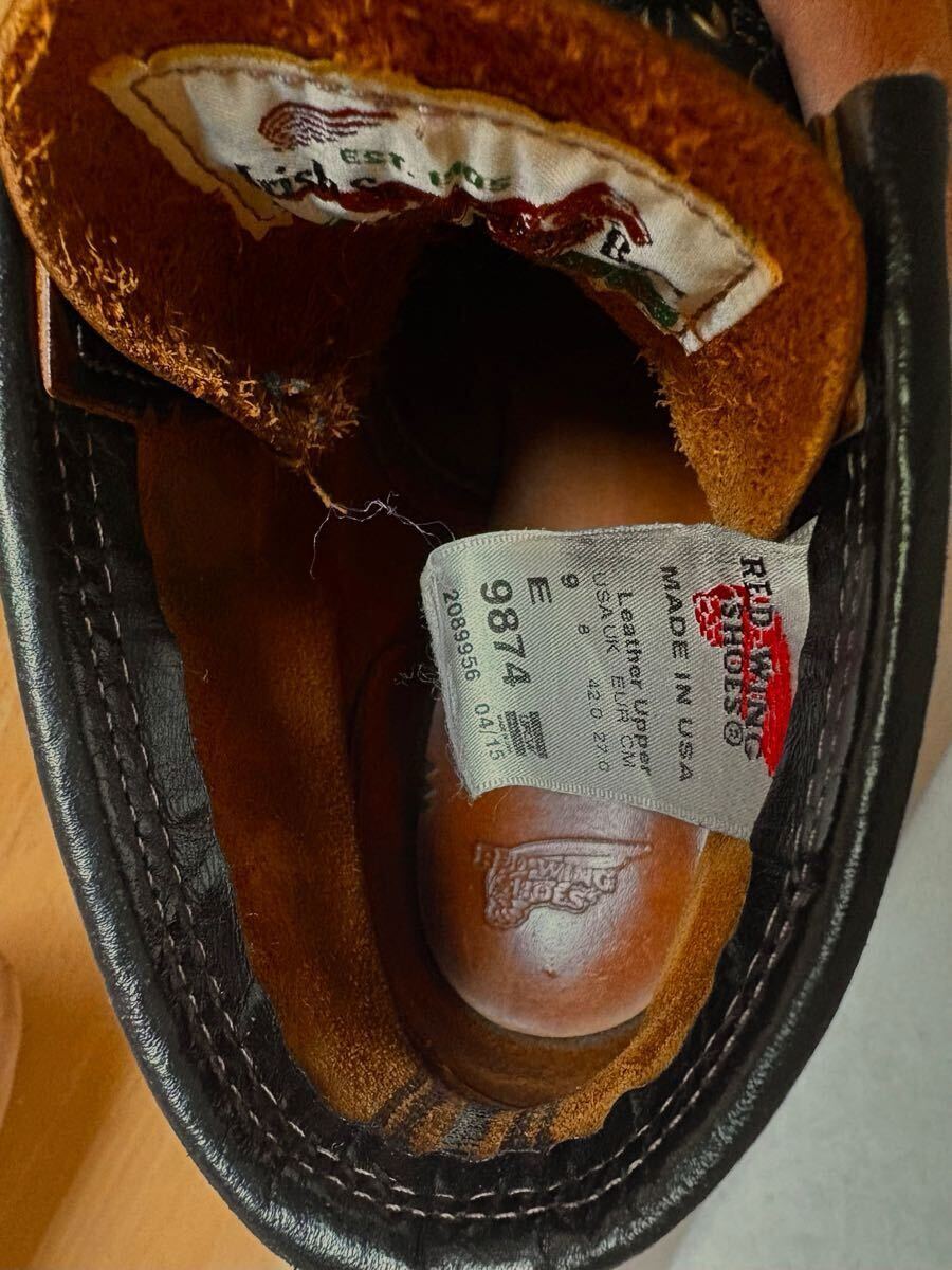 犬タグ“ RED WING 9874 アイリッシュセッター 9E 茶芯ブラック 犬タグ“ RED WING 9874 アイリッシュセッター 9E 茶芯ブラック