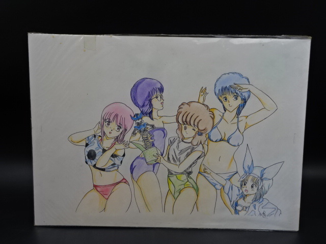 レトロ 作者不明 直筆カラーイラスト ウィングマン ヒロインたち レトロ 作者不明 直筆カラーイラスト ウィングマン ヒロインたち