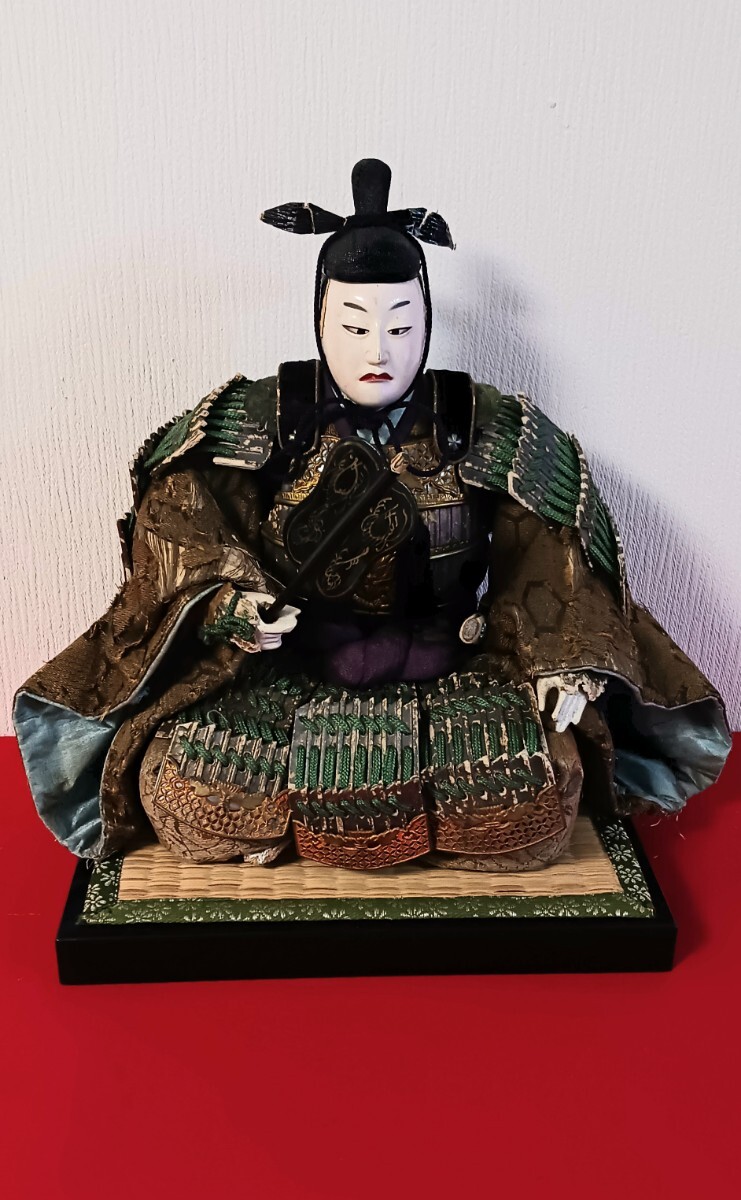 【太閤秀吉　千利休　旗持ち３體人形】