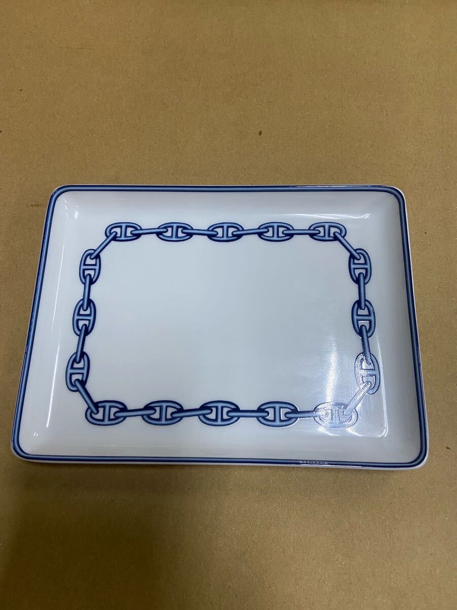 HERMES プレート シェーヌダンクル 角皿 エルメス 食器 発送 HERMES プレート シェーヌダンクル 角皿 エルメス 食器 発送