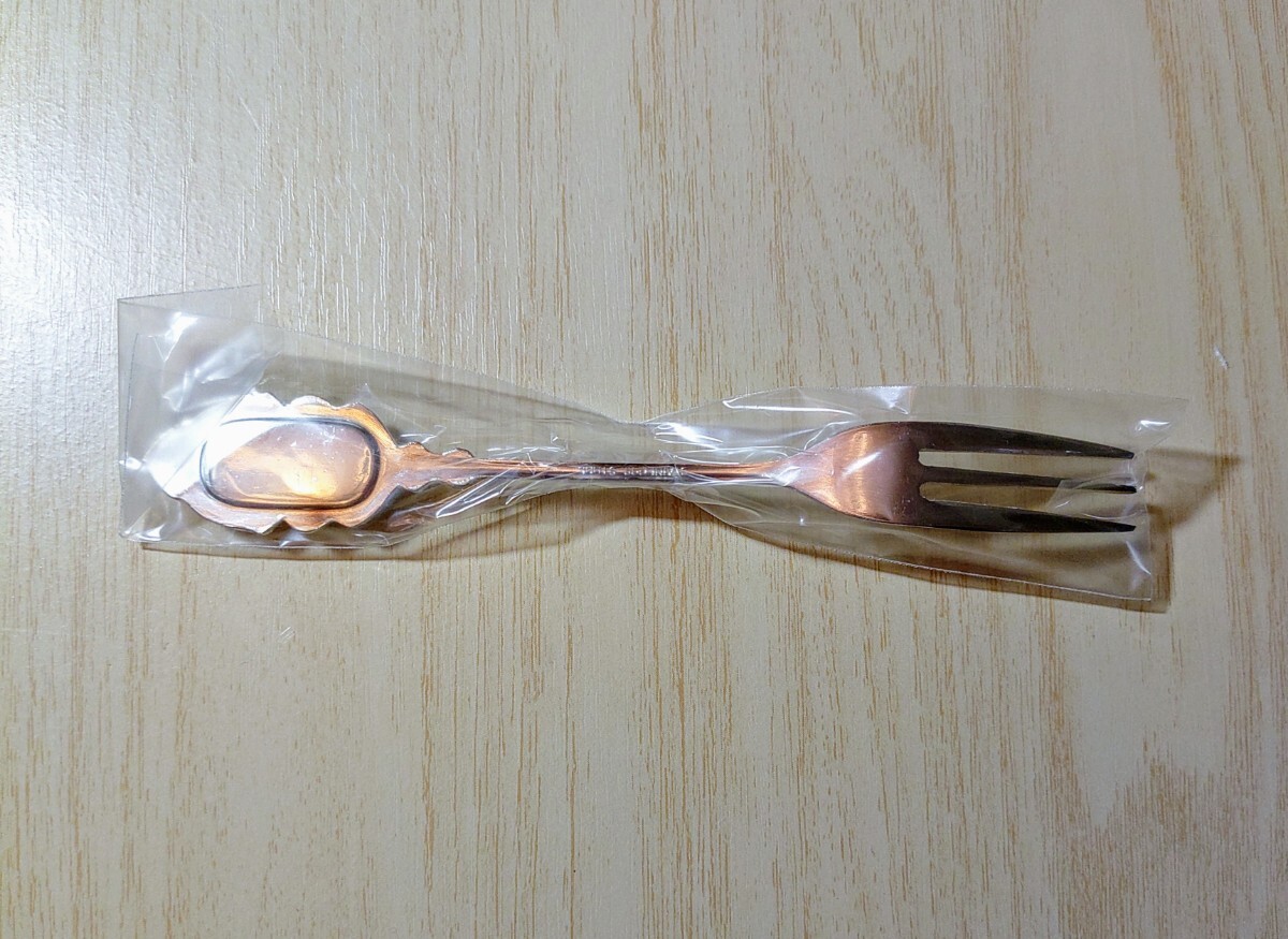 未使用保管品　銀製品　陶石七宝張　ステンレスEPフォーク　５本セット_画像3
