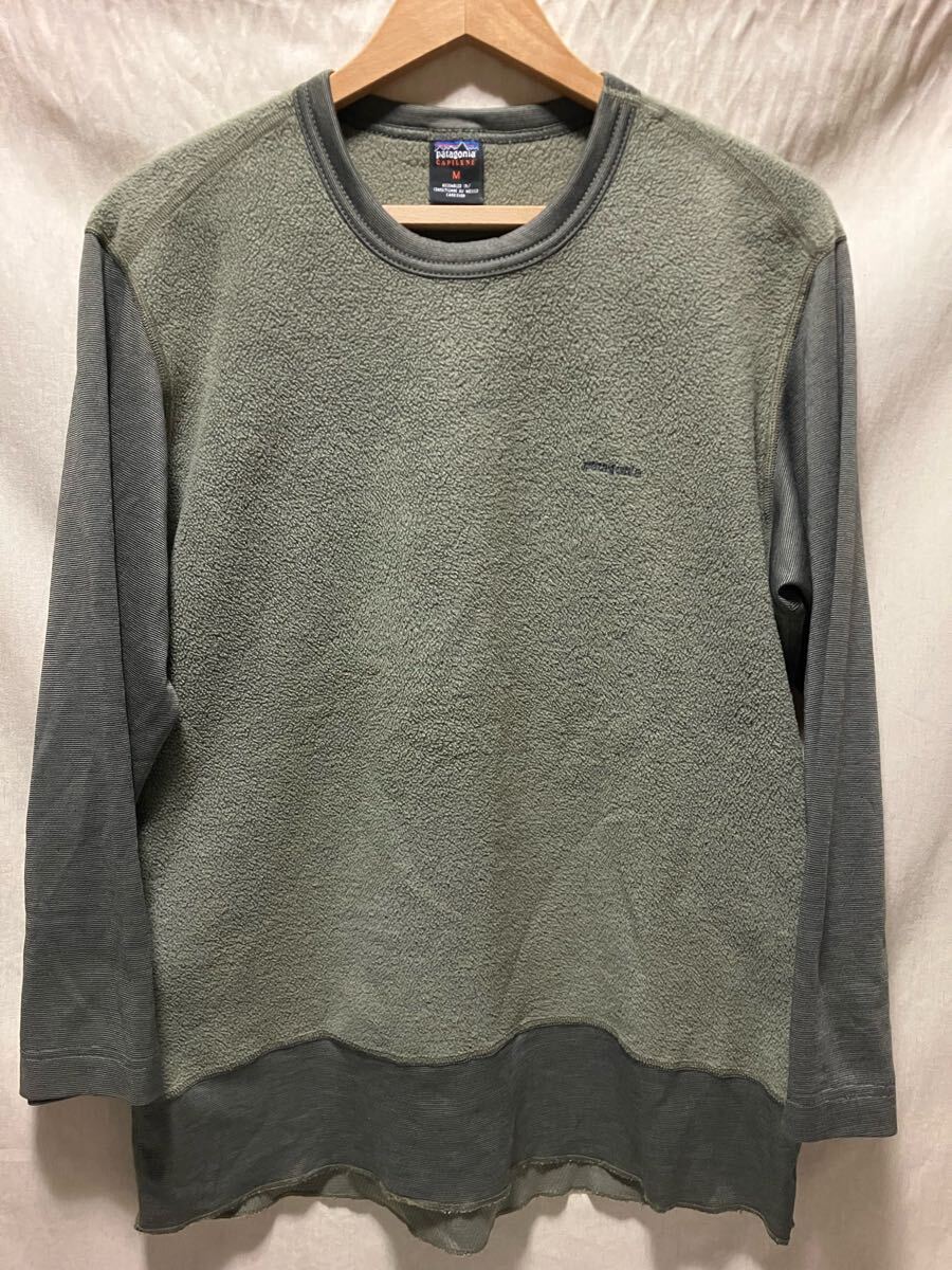 美品 patagonia ロングスリーブ キャプリーン クルー Tシャツ M R1 mars カヤック surf シンチラ マイクロD フリース