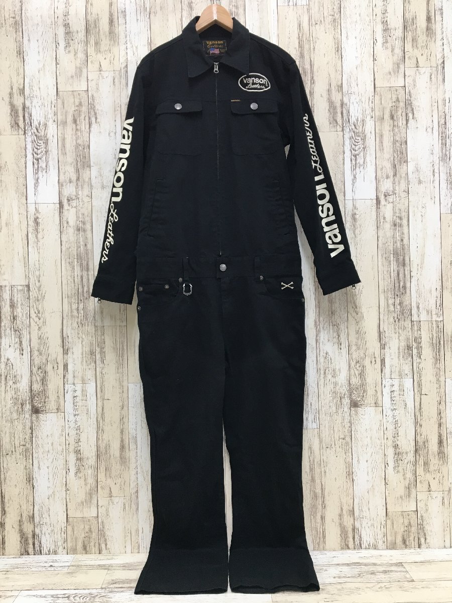 129B VANSON バンソン つなぎ ドクロ スカル SKULL BLACK【中古 129B VANSON バンソン つなぎ ドクロ スカル SKULL BLACK【中古