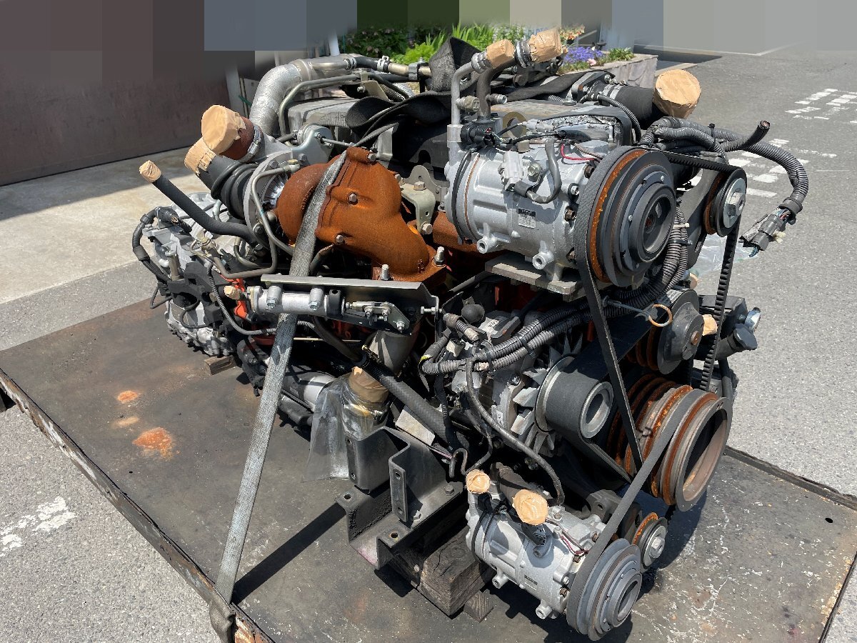 良品 いすゞ エルガ バス 6HK1 エンジン本體 PJ-LV234L1 8-97606-997-8 走行799,764km 送料要確認 他商品同梱不可