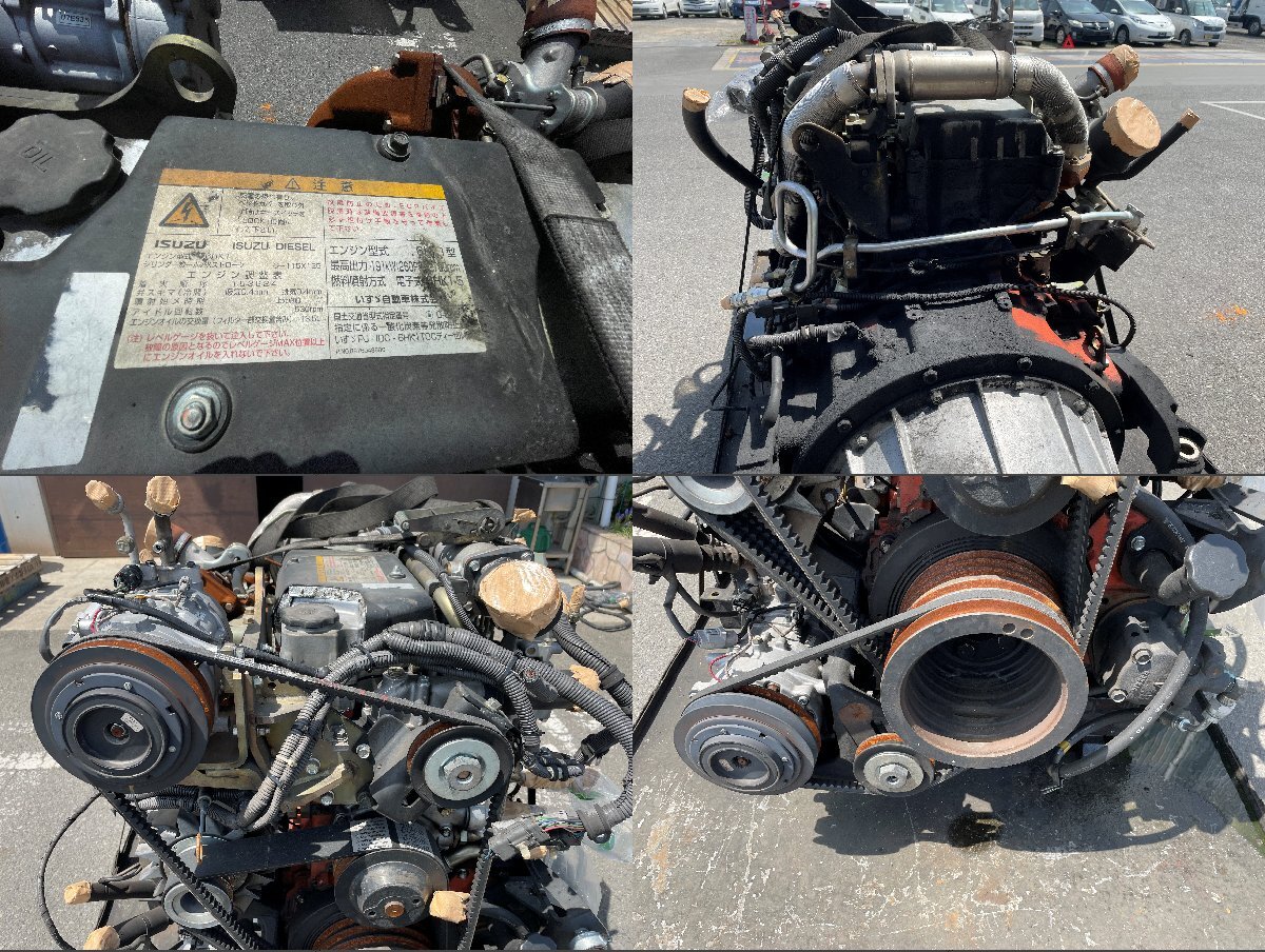 良品 いすゞ エルガ バス 6HK1 エンジン本體 PJ-LV234L1 8-97606-997-8 走行799,764km 送料要確認 他商品同梱不可
