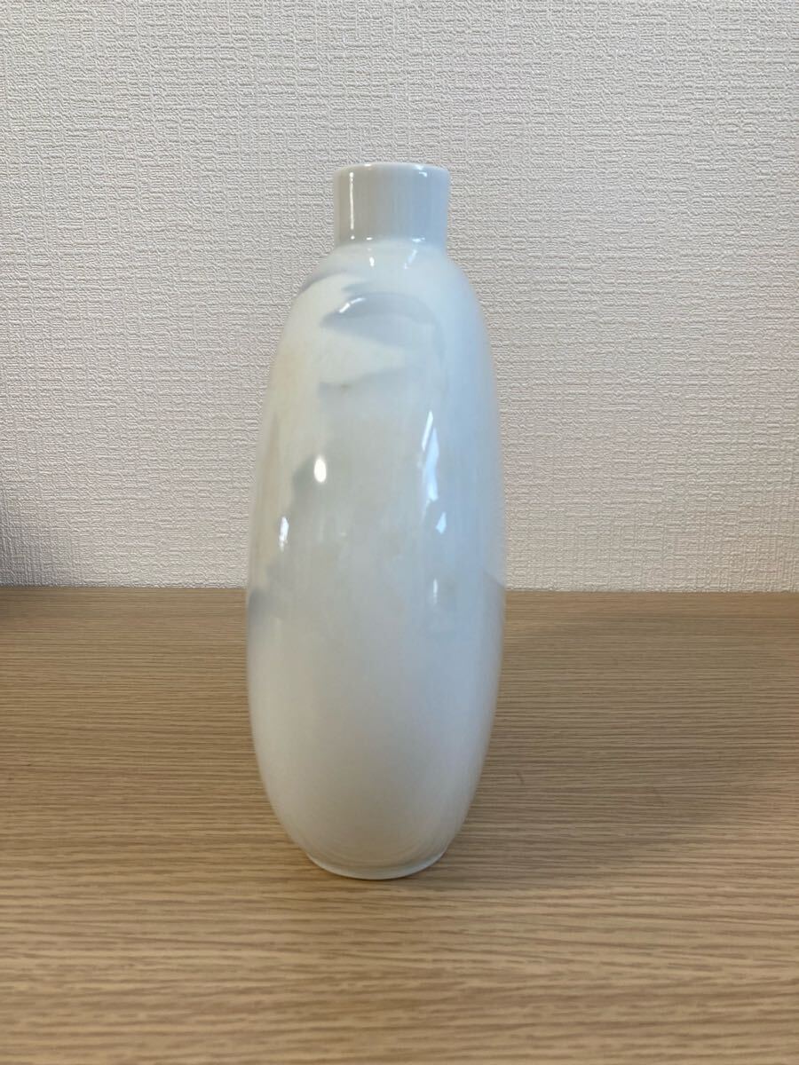 ○4-176 深川製磁 花瓶 花器 フラワーベース 薄墨白牡丹 AN-1 ○4-176 深川製磁 花瓶 花器 フラワーベース 薄墨白牡丹 AN-1