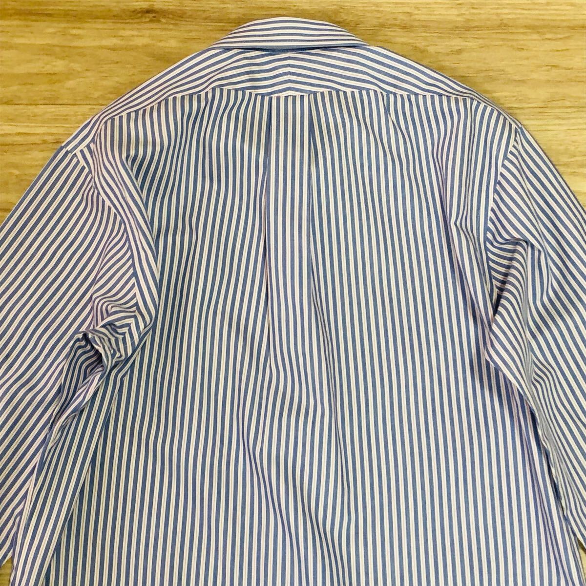 Brooks Brothers 長袖シャツ 青白赤ストライプ柄 メンズ16サイズ Brooks Brothers 長袖シャツ 青白赤ストライプ柄 メンズ16サイズ