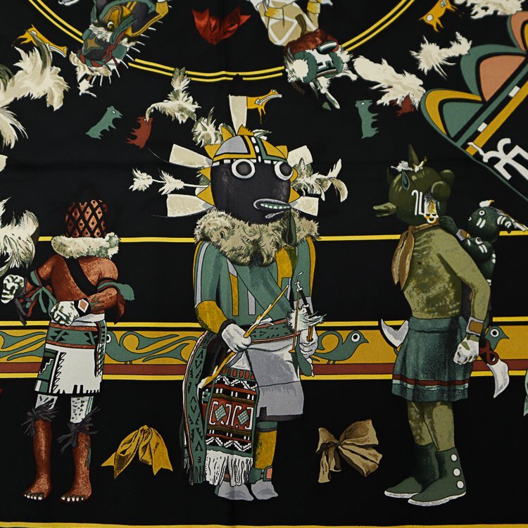 1円/きれいめ】エルメス HERMES カレ90 カチナ KACHINAS 1円/きれいめ】エルメス HERMES カレ90 カチナ KACHINAS