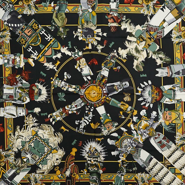 1円/きれいめ】エルメス HERMES カレ90 カチナ KACHINAS 1円/きれいめ】エルメス HERMES カレ90 カチナ KACHINAS